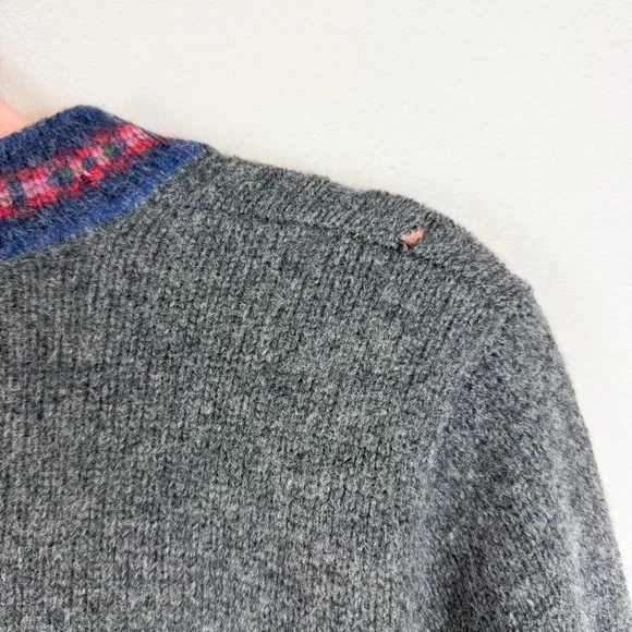 (2) Bundle Vintage Eddie Bauer Wool Fair Isle Cardigan Sweater Size Medium - Picture 8 of 15